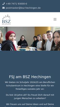Vorschau der mobilen Webseite www.ks-hechingen.de, Kaufmännische Schule Hechingen