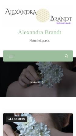 Vorschau der mobilen Webseite massage-brandt.de, Massagetherapeutin Alexandra Brandt