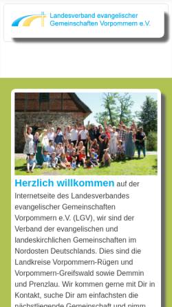 Vorschau der mobilen Webseite lgv.de, Landeskirchlicher Gemeinschaftsverband Vorpommern e.V.