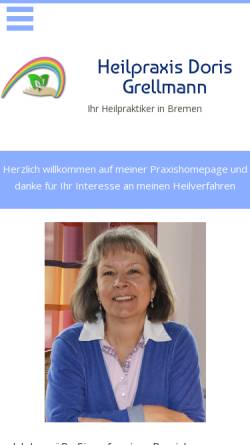 Vorschau der mobilen Webseite www.heilpraktiker-bremen.com, Heilpraxis Doris Grellmann