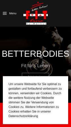 Vorschau der mobilen Webseite www.betterbodies.de, Fit Line Fitness-Club