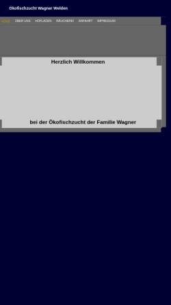 Vorschau der mobilen Webseite www.fischzuchtwagner.de, Fischzucht Wagner Welden
