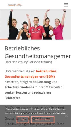 Vorschau der mobilen Webseite www.dariusch-personaltraining.com, Dariusch Personaltraining