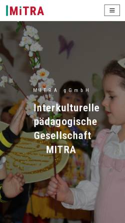 Vorschau der mobilen Webseite www.mitra-ev.de, MITRA - interkulturelle Kindertagesstätten in Berlin