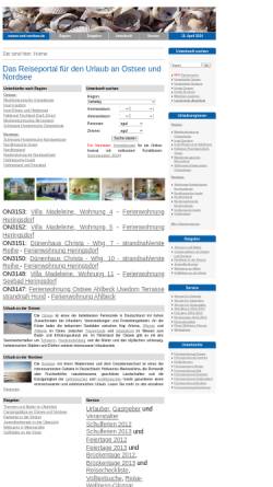 Vorschau der mobilen Webseite www.ostsee-und-nordsee.de, Urlaub an Ostsee und Nordsee