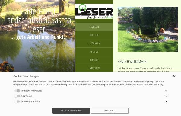 Vorschau von www.lieser-bau.de, Lieser Garten- und Landschaftsbau