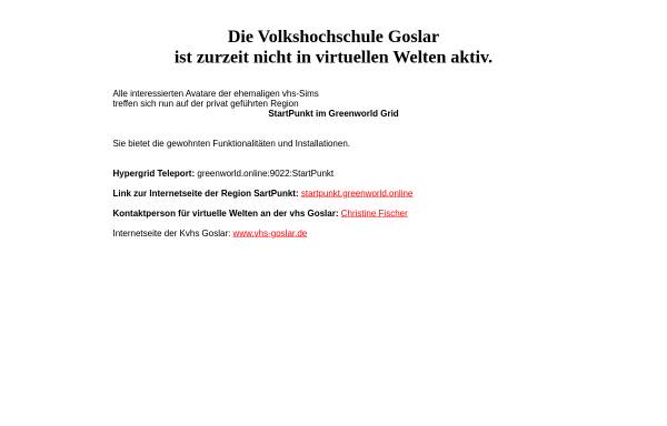 Vorschau von www.vhs-sl.de, Kvhs Goslar