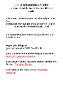 Vorschau der mobilen Webseite www.vhs-sl.de, Kvhs Goslar