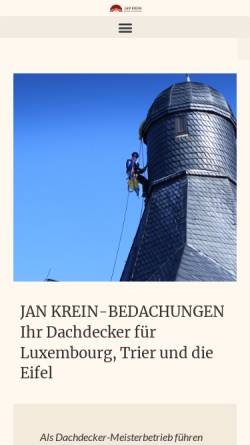 Vorschau der mobilen Webseite www.jk-bedachungen.de, Jan Krein Bedachungen