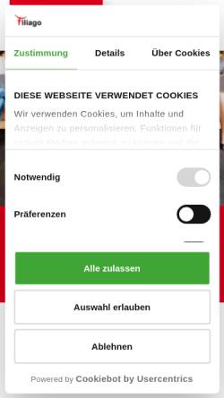 Vorschau der mobilen Webseite www.filiago.de, Filiago GmbH