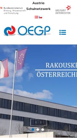 Vorschau der mobilen Webseite www.oegp.cz, Österreichisches Gymnasium Prag
