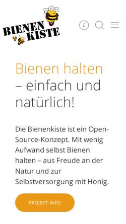 Vorschau der mobilen Webseite bienenkiste.de, Die Bienenkiste