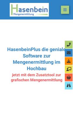 Vorschau der mobilen Webseite www.hasenbein.de, Hasenbein Software GmbH