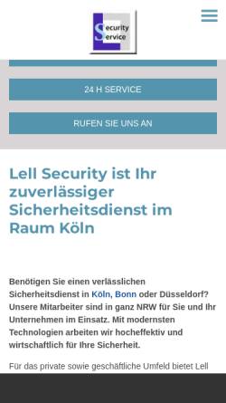 Vorschau der mobilen Webseite www.lell-security.de, Lell Security Service