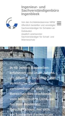 Vorschau der mobilen Webseite www.sv-ingenbleek.de, Ingenbleek, Peter