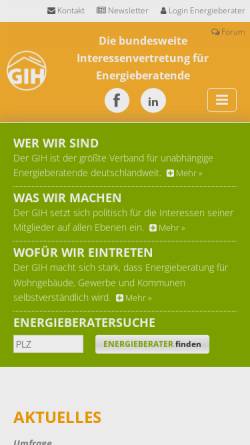 Vorschau der mobilen Webseite www.energieberater-datenbank.de, Energieberater-Datenbank