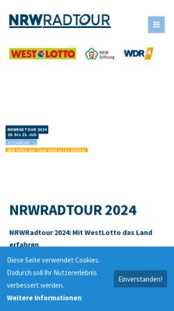 Vorschau der mobilen Webseite www.nrw-radtour.de, NRW Radtour