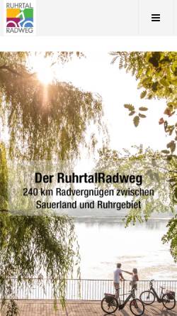 Vorschau der mobilen Webseite www.ruhrtalradweg.de, Ruhrtal Radweg