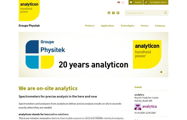 Vorschau von analyticon.eu, Analyticon Instruments GmbH