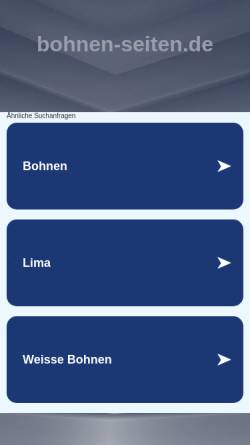 Vorschau der mobilen Webseite www.bohnen-seiten.de, Bohnen Seiten