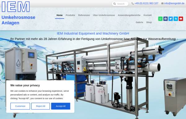 Vorschau von www.iemgmbh.de, IEM Industrial Equipment and Machinery GmbH