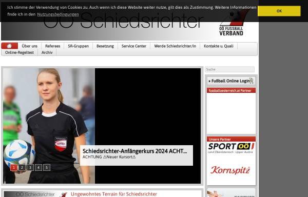 Vorschau von www.ooesk.at, Oberösterreichisches Schiedsrichterkollegium