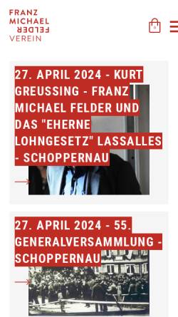Vorschau der mobilen Webseite felderverein.at, Franz-Michael-Felder-Verein