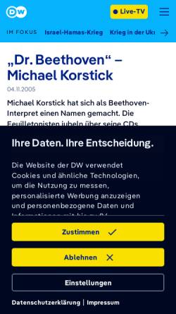 Vorschau der mobilen Webseite www.dw-world.de, 