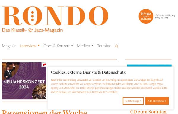 Vorschau von www.rondomagazin.de, Variationen für Klavier