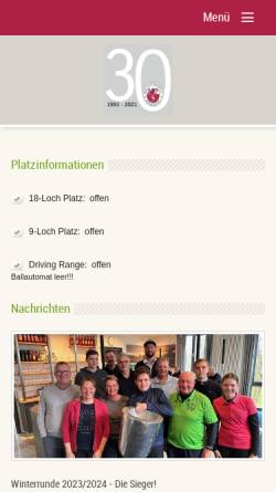 Vorschau der mobilen Webseite www.gckuerten.de, Golf-Club Kürten Bergerhöhe