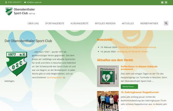 Vorschau von www.osc-sport.de, Oberodenthalder Sport-Club 1977