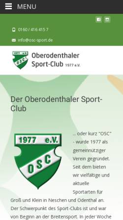 Vorschau der mobilen Webseite www.osc-sport.de, Oberodenthalder Sport-Club 1977