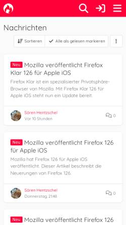 Vorschau der mobilen Webseite www.camp-firefox.de, Camp Firefox - Die Firefox-Community