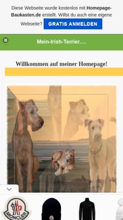Vorschau der mobilen Webseite mein-irish-terrier.de.tl, Mein Irish Terrier
