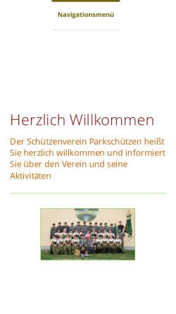 Vorschau der mobilen Webseite www.parkschuetzen-teublitz.de, SG Parkschützen Teublitz e.V.