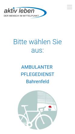 Vorschau der mobilen Webseite www.alg-hamburg.de, Aktiv Leben GmbH