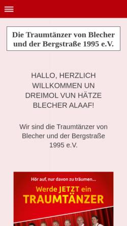 Vorschau der mobilen Webseite www.traumtaenzer1995.de, Die Traumtänzer 1995