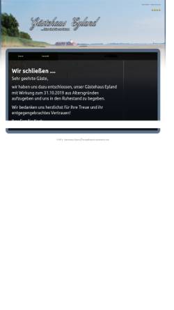Vorschau der mobilen Webseite www.gaestehaus-eyland.de, Gästehaus Eyland