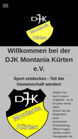 Vorschau der mobilen Webseite www.montania-kuerten.de, DJK Montania Kürten