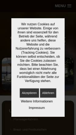 Vorschau der mobilen Webseite www.ferienhof-biesenbach.de, Fahr- und Reitsport Ferienhof Biesenbach