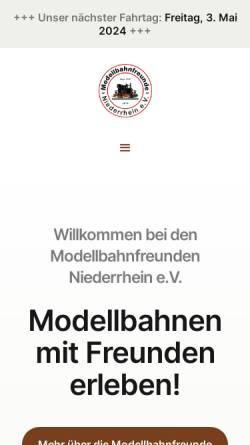 Vorschau der mobilen Webseite www.modellbahnfreunde.de, Modellbahnfreunde Niederrhein e.V.