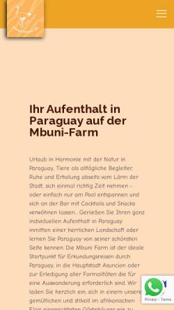 Vorschau der mobilen Webseite mbuni.de, Mbuni Straussenfarm
