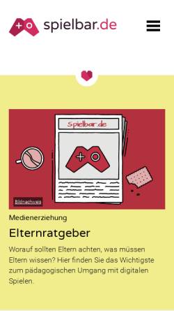 Vorschau der mobilen Webseite www.spielbar.de, Spielbar.de