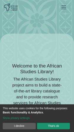 Vorschau der mobilen Webseite www.ilissafrica.de, Iliss Africa