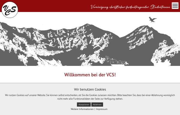 Vorschau von www.vcs.at, Vereinigung Christlicher farbtragender Studentinnen (VCS)