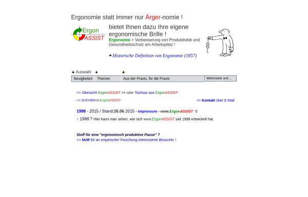 Vorschau von www.ergonassist.de, ErgonAssist - Ergonomie und Gesundheitsschutz am Arbeitsplatz