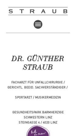 Vorschau der mobilen Webseite www.drstraub.at, Straub, Dr. Günther