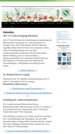 Vorschau der mobilen Webseite www.kaninchen-rheinland.de, Landesverband Rheinischer Rasse-Kaninchenzüchter e.V.