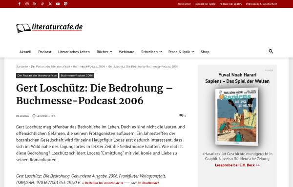 Vorschau von www.literaturcafe.de, Die Bedrohung
