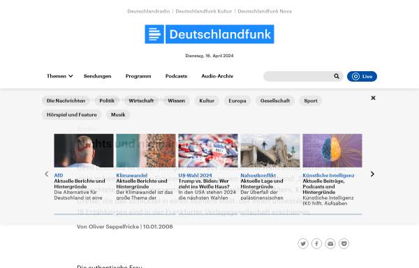 Vorschau von www.deutschlandfunk.de, Nichts und niemandem trauen